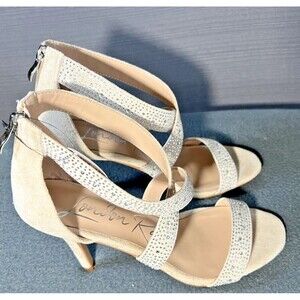 London Rag Sz 9 Queen Bee Rhinestone 4" Heeled Sandals NEW Holiday New Year's